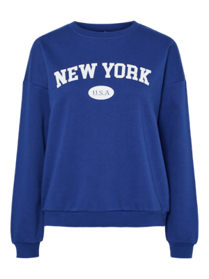 Pieces PCAYA LS OVERSIZE SWEAT MM Bellwether Blue/Brig 17150621