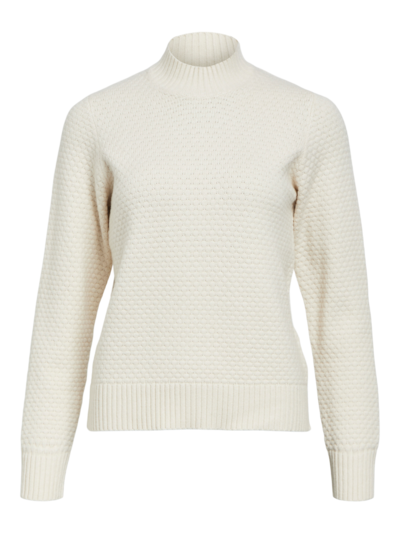 Object OBJFENYA RE L/S KNIT PULLOVER NOOS White Sand/Melange 23044630
