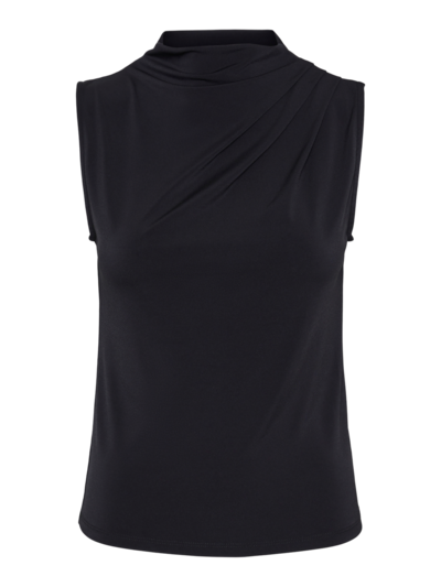 Pieces PCMADISON SL DRAPED TOP NOOS BC Black 17151143