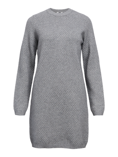 Object OBJFENYA RE L/S KNIT SHORT DRESS DI: Medium Grey Melange 23044633