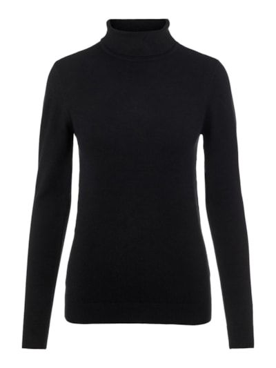 Object OBJTHESS L/S ROLLNECK KNIT PULLOVER: Black 23033228