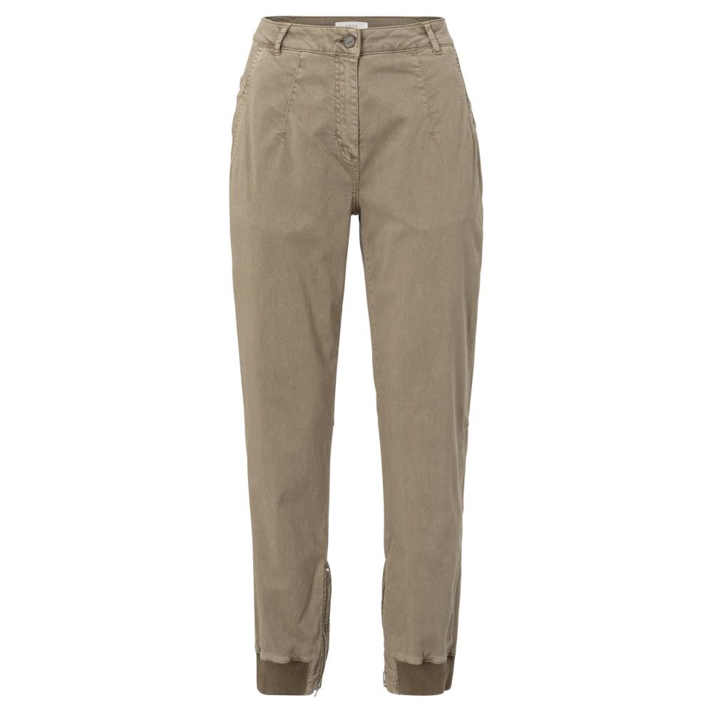 YaYa Soft cargo trousers with rib c TIMBER WOLF BROWN 01-301085-408