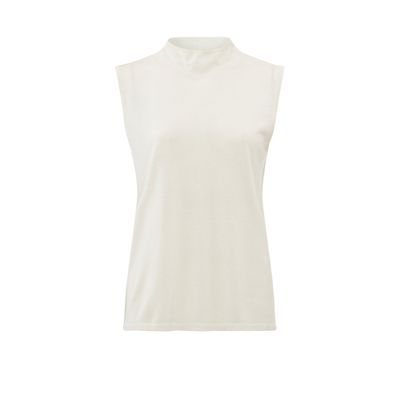 YaYa Sleeveless high neckline sweat CHALK WHITE 01-000388-408