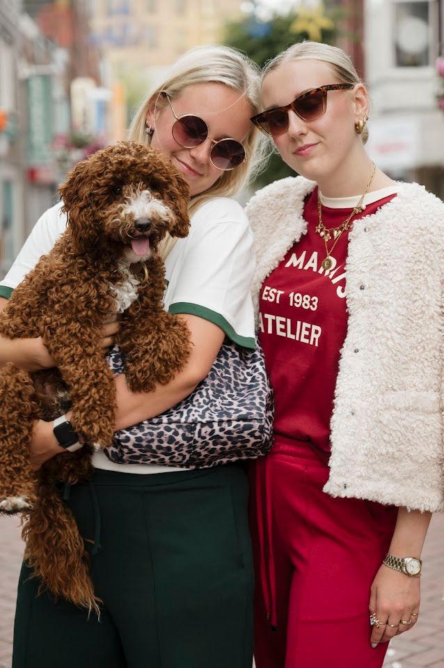 Ambika T shirt tekst met randje Bordeaux Le Marais