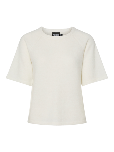 Pieces PCMIKELA SS O-NECK KNIT MM Cloud Dancer 17155078