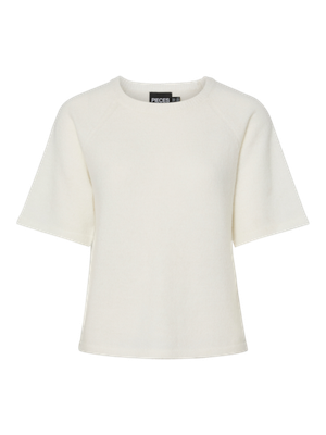 Pieces PCMIKELA SS O-NECK KNIT MM Cloud Dancer 17155078