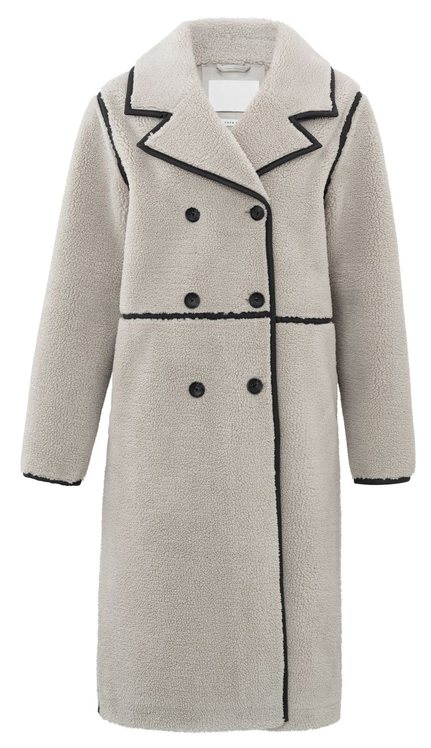 YaYa Faux shearling double breasted DOVE GRAY 02-011016-409