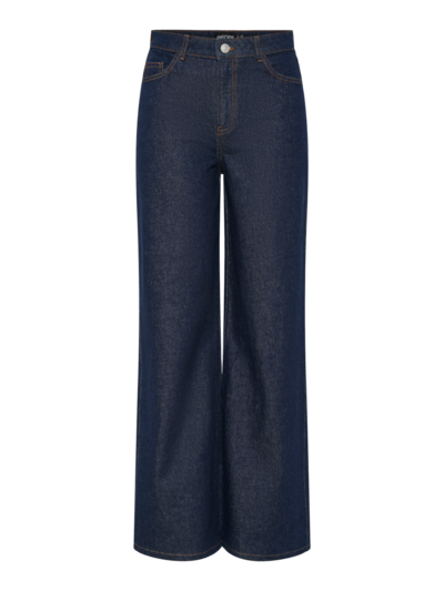 Pieces PCSELMA HW WIDE JEANS RINSE NOOS BC Dark Blue Denim 17151209