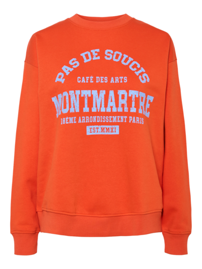 Pieces PCMAUDE LS SWEAT PWP MM Tangerine Tango/Vist 17156962