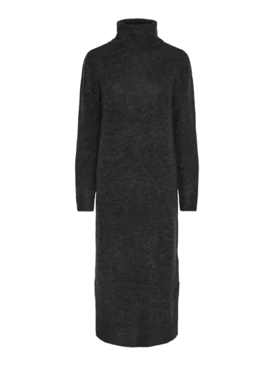 Pieces PCJULIANA LS ROLLNECK KNIT DRESS NO: Dark Grey Melange 17126281