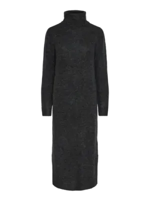 Pieces PCJULIANA LS ROLLNECK KNIT DRESS NO: Dark Grey Melange 17126281