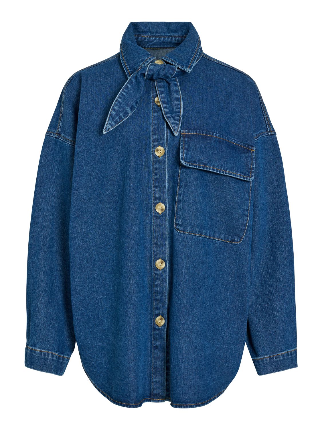 Vila VIKIMMI L/S DENIM SHIRT Medium Blue Denim 14106311