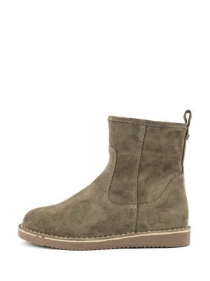 Babouche Lifestyle chelsea suede boot rits taupe Armel-2