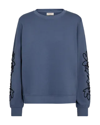 Freequent FQNALE-PULLOVER VINTAGE INDIGO W. BLACK 204191