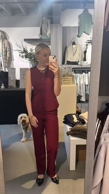 Nameless  Gilet met knopen Bordeaux M686