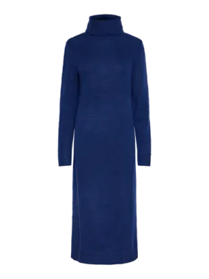 Pieces PCJULIANA LS ROLLNECK KNIT DRESS NO: Bellwether Blue 17126281