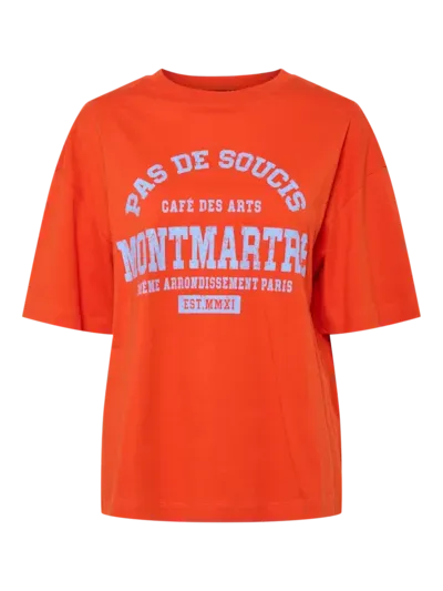 Pieces PCMAUDE SS PRINTED T-SHIRT PWP MM J: Tangerine Tango/Vist 17156961
