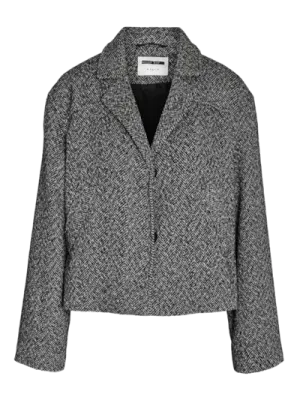 Noisy May NMDALICIA L/S SHORT JACKET Black/GREY/PEARLED I 27031466