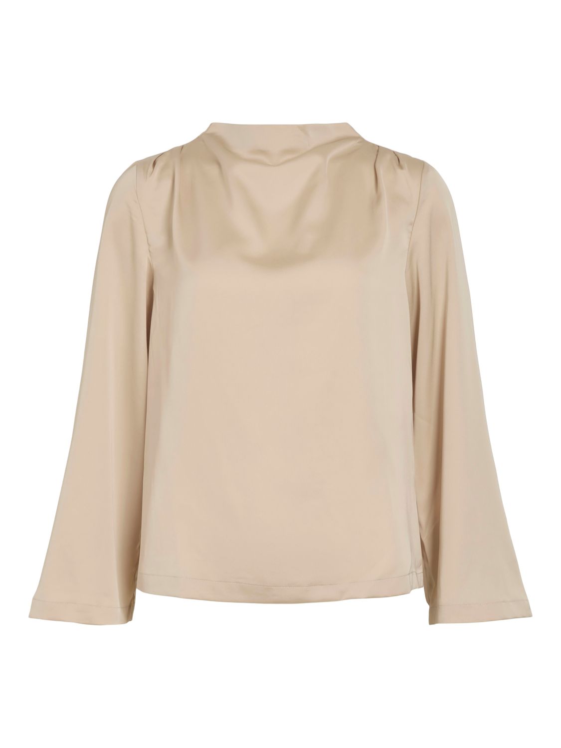 Vila VILUTTO HIGH NECK TOP/R Cement 14102733