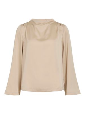 Vila VILUTTO HIGH NECK TOP/R Cement 14102733