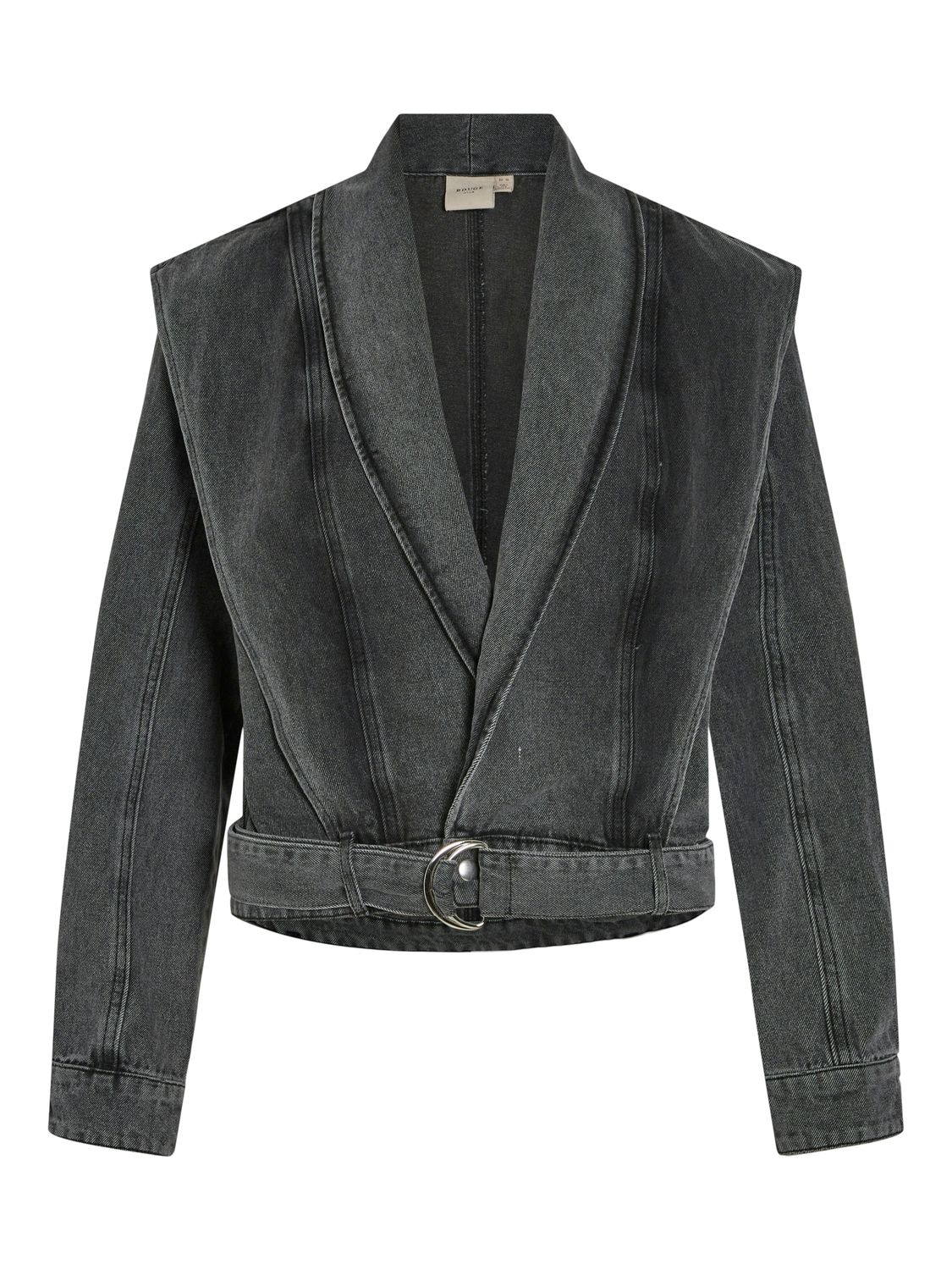 Vila VIMORA LS SHORT DENIM JACKET/ROU Meteorite 14100025