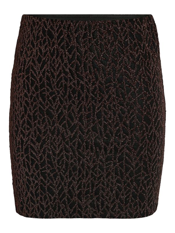 Noisy May NMGILLY HW LUREX MINI SKIRT JRS Black/COPPER LUREX 27032023