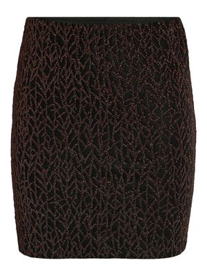Noisy May NMGILLY HW LUREX MINI SKIRT JRS Black/COPPER LUREX 27032023