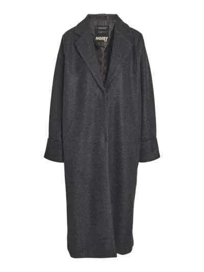 Noisy May NMCADDY L/S LONG COAT FWD NOOS Dark Grey Melange 27031306