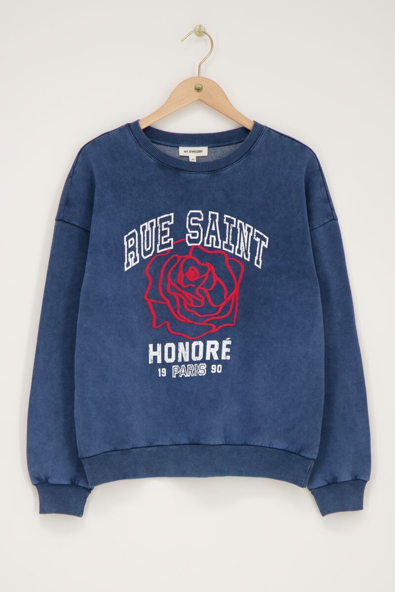My Jewellery Rue Saint Honore rose sweater Dark Blue MJ11611
