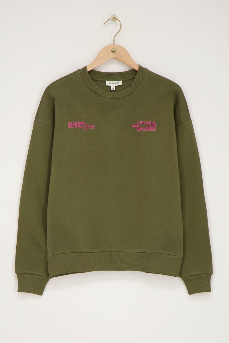 My Jewellery Head in the clouds sweater Green MJ11717