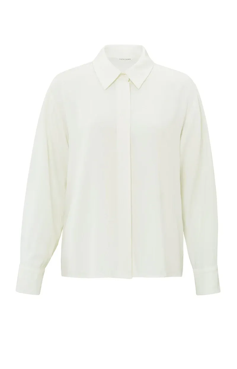 YaYa Cropped blouse OFF WHITE 01-201123-410