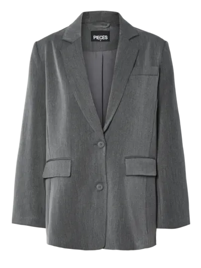 Pieces PCKAMIL LS LOOSE BLAZER NOOS BC Dark Grey Melange 17157464