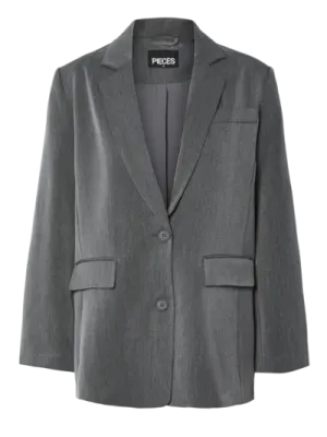 Pieces PCKAMIL LS LOOSE BLAZER NOOS BC Dark Grey Melange 17157464