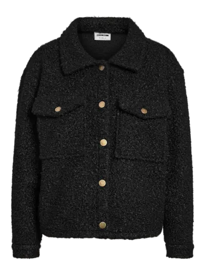 Noisy May NMHINNY L/S BOUCLE SHORT SHACKET Black 27033689