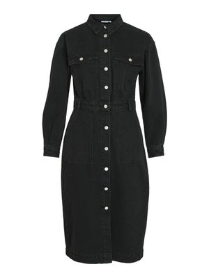 Vila VIJORDIE LS DENIM DRESS Black Beauty 14101718