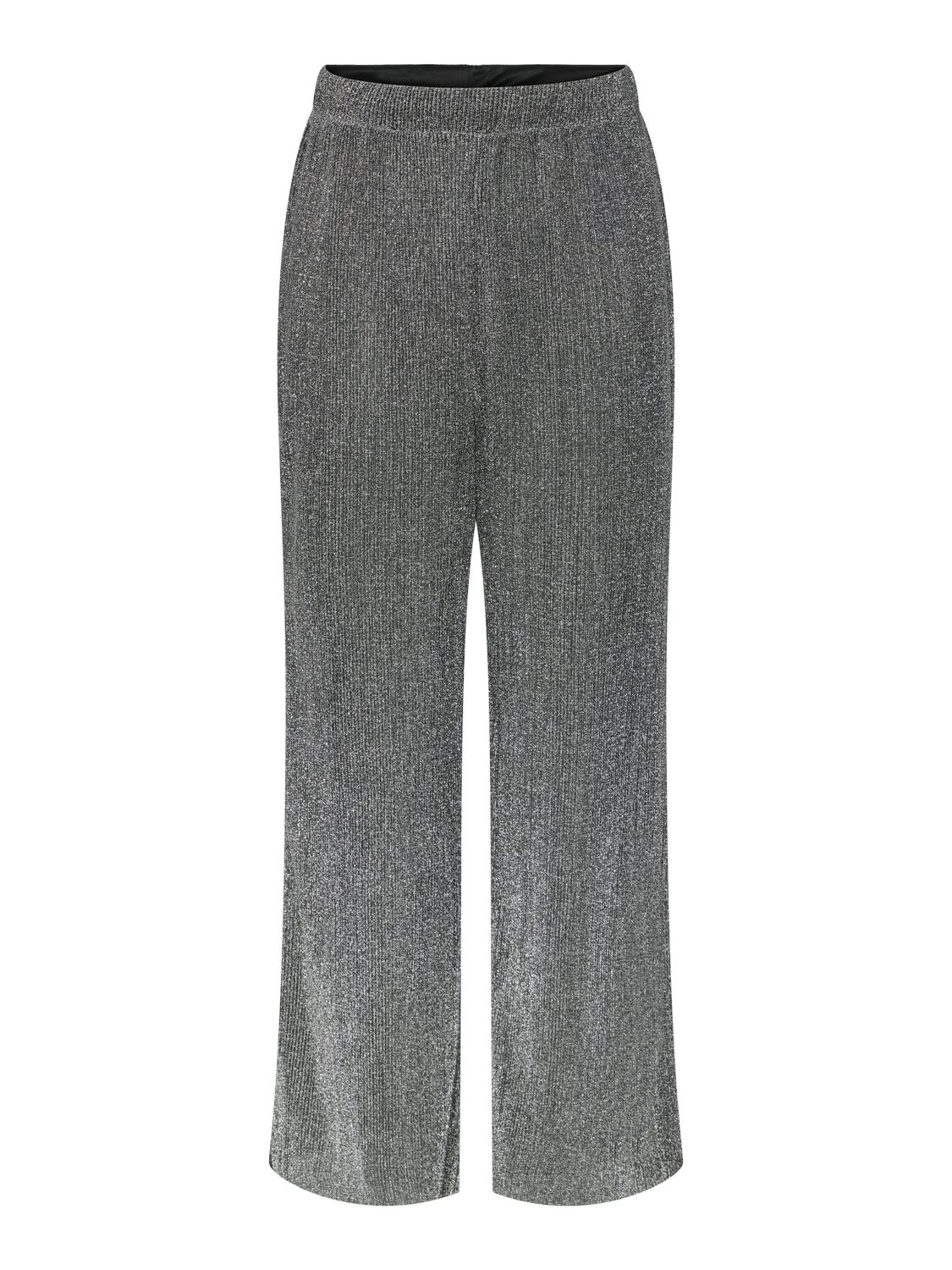 Pieces PCROYA HW WIDE PANTS JRS Silver Colour 17152911