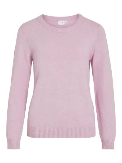 Vila VIRIL O-NECK L/S  KNIT TOP  Winsome Orchid/MELAN