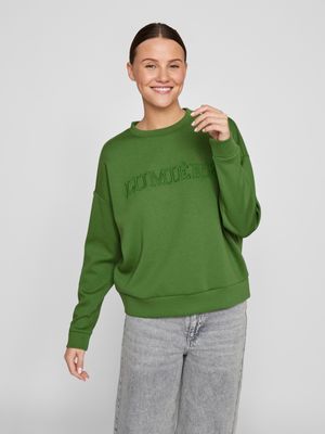 Vila VIREFLECT EMB LUMI L/S SWEAT TOP/PR: Cactus/LUMI 14102406