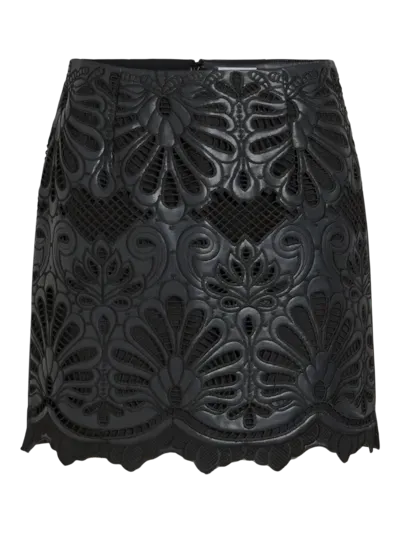 Vila VIPAZ HW COATED SKIRT Black Beauty 14102686