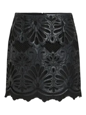 Vila VIPAZ HW COATED SKIRT Black Beauty 14102686