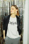 Freequent FQCAROL-TEE Moonbeam w. Black 205112