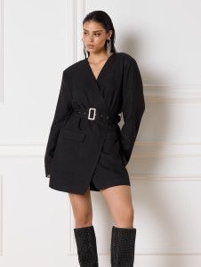 Refined Department blazer dress Zwart R2411453636