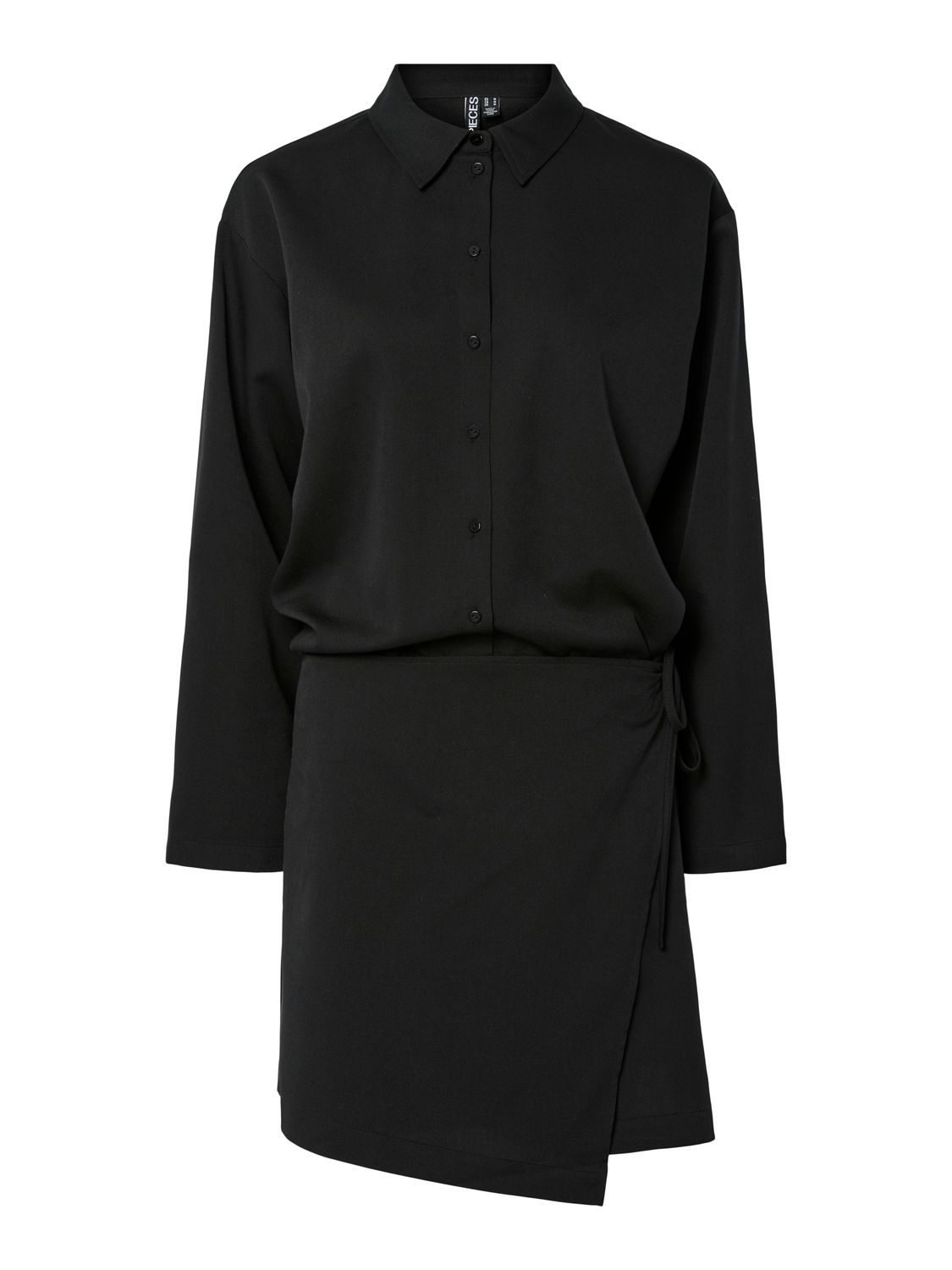 Pieces PCNALILA LS WRAP SHORT DRESS WVN D2: Black 17160248