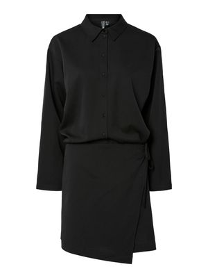 Pieces PCNALILA LS WRAP SHORT DRESS WVN D2: Black 17160248 Pieces PCNALILA LS WRAP SHORT DRESS WVN D2: Black 17160248