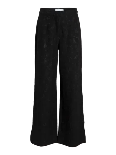 Vila VISELA FLOWER HW PANTS Black 14107910