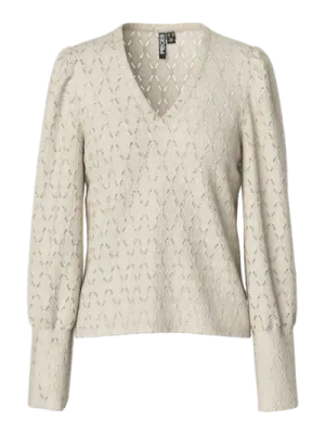 Pieces PCCHRISTY NEW LS TOP JRS NOOS BC Birch 17120347