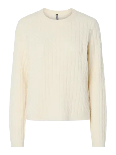 Pieces PCFIA LS CABLE KNIT NOOS BC Birch 17158899