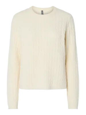 Pieces PCFIA LS CABLE KNIT NOOS BC Birch 17158899