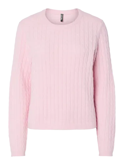 Pieces PCFIA LS CABLE KNIT NOOS BC Roseate Spoonbill 17158899