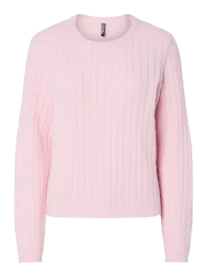 Pieces PCFIA LS CABLE KNIT NOOS BC Roseate Spoonbill 17158899